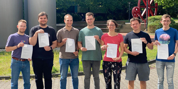 Mitarbeitende des Lehrstuhls die an der Branschutzschulung teilgenommen haben.